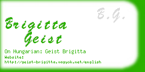 brigitta geist business card